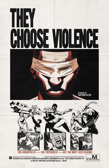 THEY CHOOSE VIOLENCE #5 (OF 5) CVR B FERGUSON & CAMPETELLA BLAXPLOITATION FILM